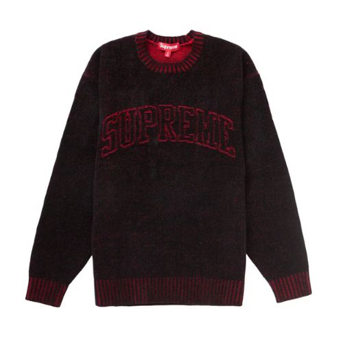 Supreme Contrast Arc Sweater Black/Red