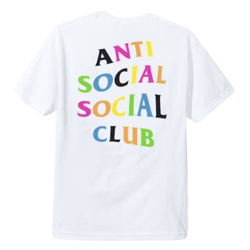 Anti Social Social Club Rainbow Logo Tee White