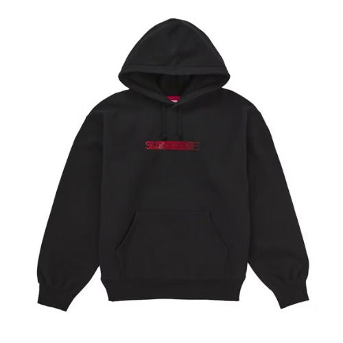 Supreme Swarovski Motion Logo Hooded Black