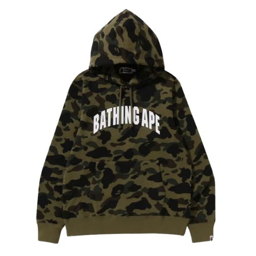 Bape 1st Camo Pullover Hoodie Green