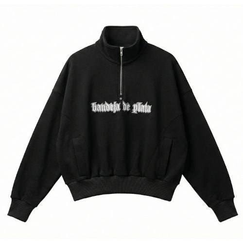 bandeja de plata quarter zip black