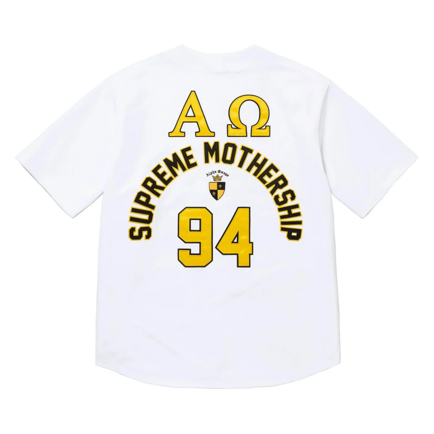 Supreme Alpha Omega Baseball Jersey White