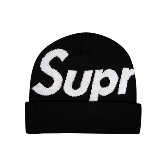 Supreme Big Logo Beanie Black