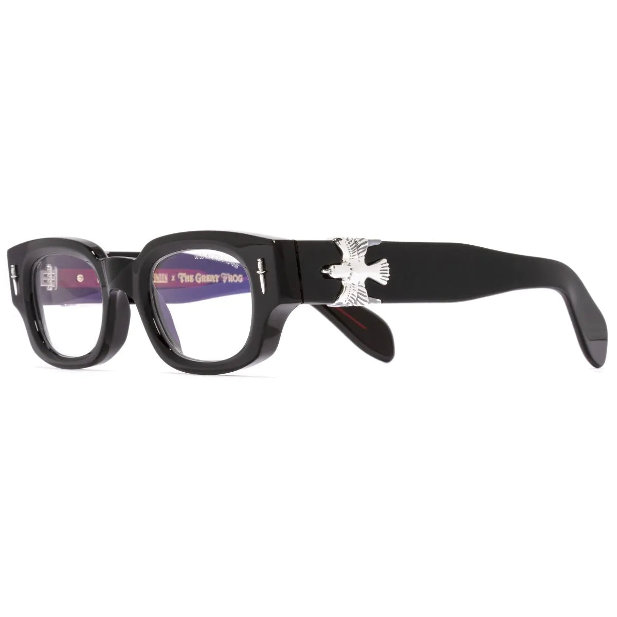 Cutler and Gross The Great Frog Soaring Eagle Rectangle Optical Glasses-Black