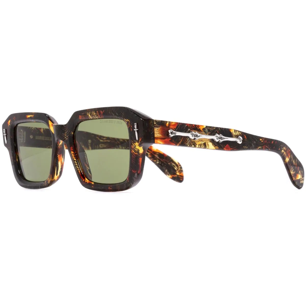 Cutler and Gross The Great Frog Bones Link Rectangle Sunglasses-Brush Stroke