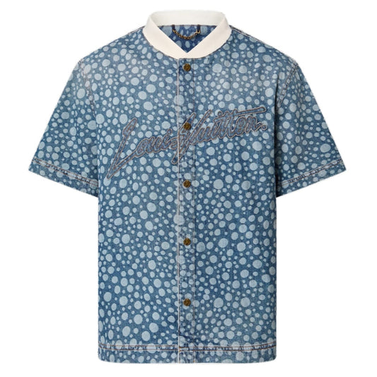 LV x YK Camisa Denim Infinity Dots